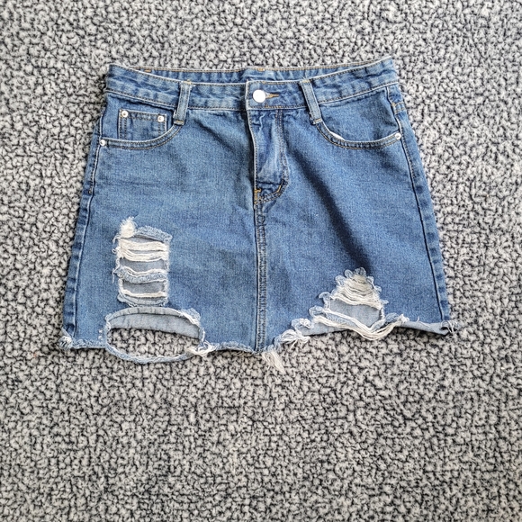 Jean Mini Skirt - Picture 1 of 3
